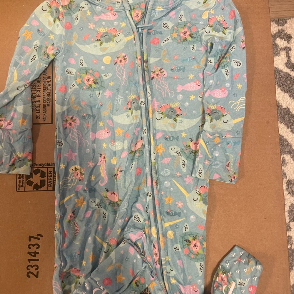 Posh Peanut Aqua Mermaid Pajama Set